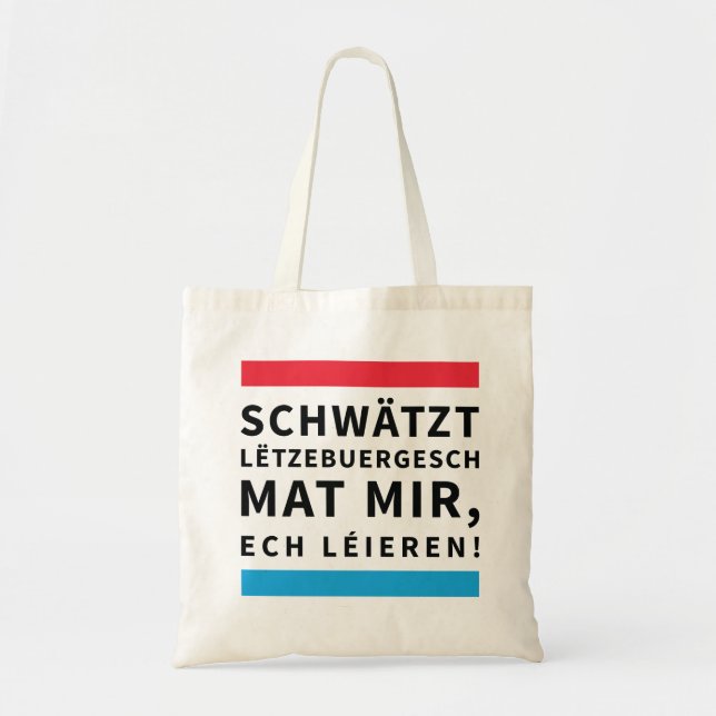 Speak Luxembourgish bag Tragetasche (Vorne)