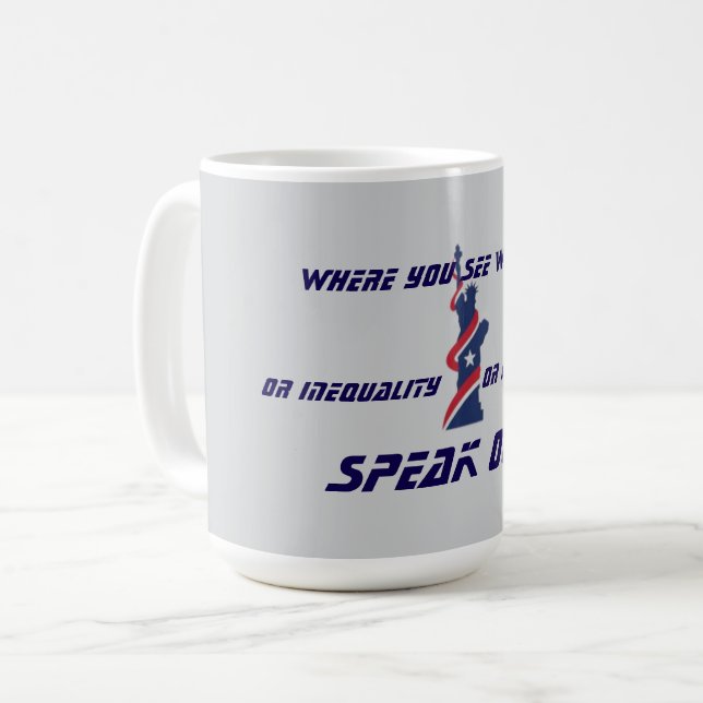 SPEAK OUT FOURTH OF JULY KAFFEETASSE (Vorderseite Links)