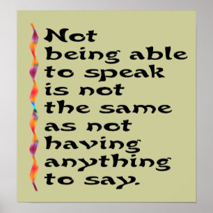 Speak Poster