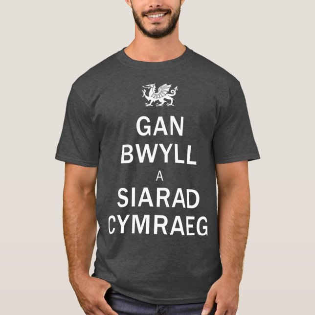 Speak Welsh  Keep Calm Language Gift T-Shirt (Vorderseite)