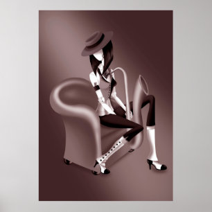 "Speakeasy" - Jazz Inspiriert Poster