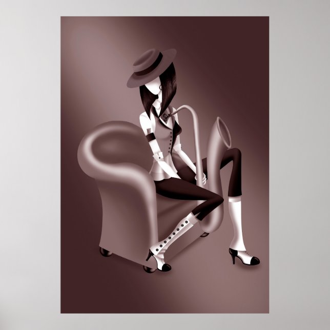 "Speakeasy" - Jazz Inspiriert Poster (Vorne)