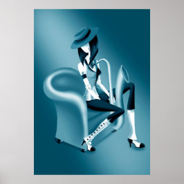 "Speakeasy" - Jazz Inspiriert Poster