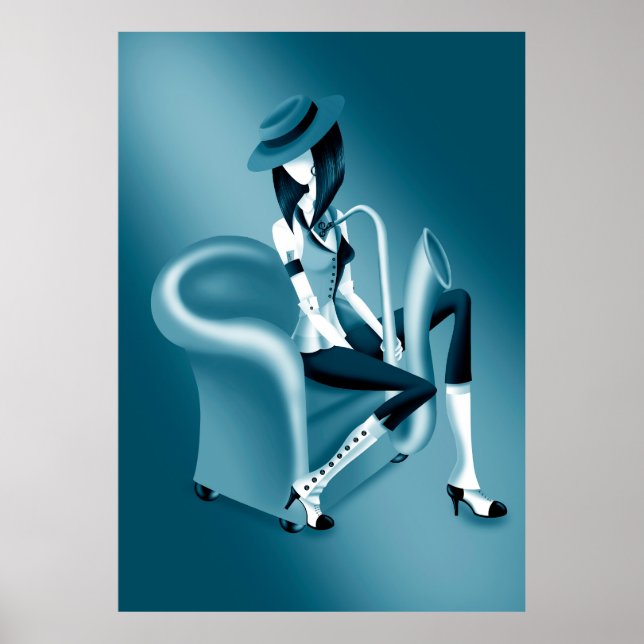 "Speakeasy" - Jazz Inspiriert Poster (Vorne)
