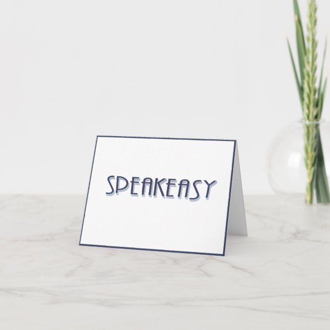 SpeakEasy Karte (Vorderseite)