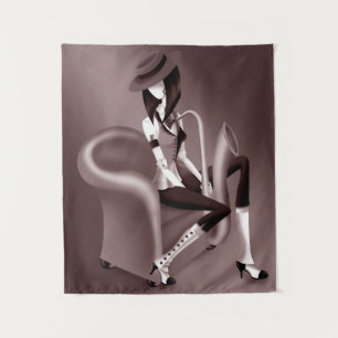 Speakeasy - Moodie Sepia braun Wandteppich