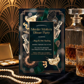 Speakeasy-Mord-Mysterium-Abend-Geburtstagsfeier Einladung