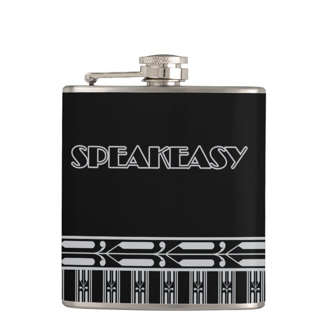 Speakeasy-Vintage Flasche Flachmann (Vorderseite)