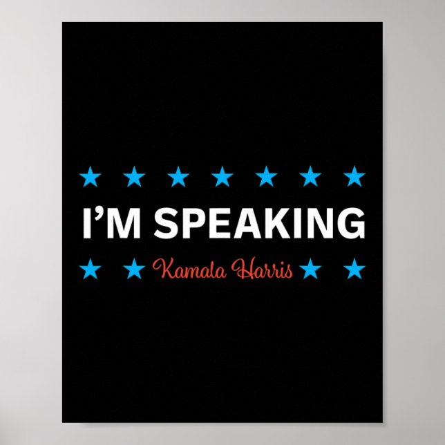 Speaking Kamala Harris Poster (Vorne)