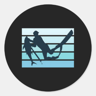 Spearfish Fish Jagd Spear Fisher Spearl Runder Aufkleber
