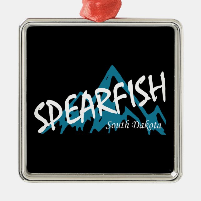 Spearfish South Dakota Mountain Ornament Aus Metall (Vorne)