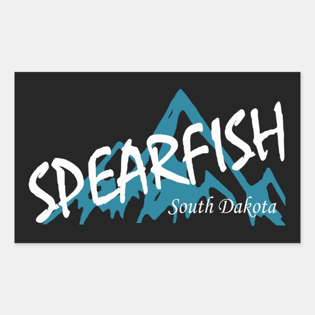 Spearfish South Dakota Mountain Rechteckiger Aufkleber (Vorderseite)