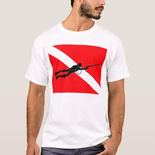 Spearfisherman Falg T-Shirt (Vorderseite)