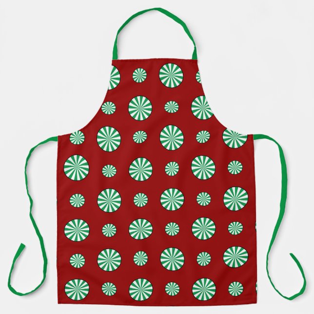 Spearmint Polka Dots All-over Print Schürze (Vorderseite)