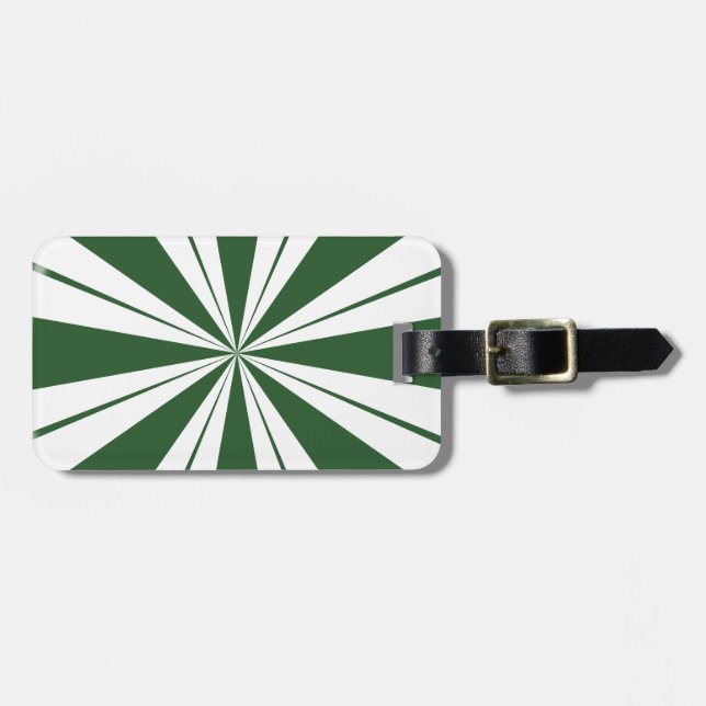 Spearmint Stripe Candy Gepäckanhänger (Vorderseite horizontal)