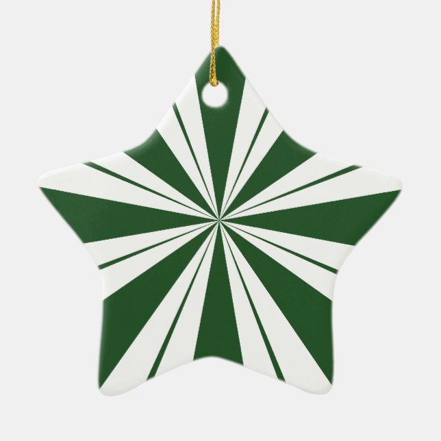 Spearmint Stripe Candy Keramik Ornament (Vorne)