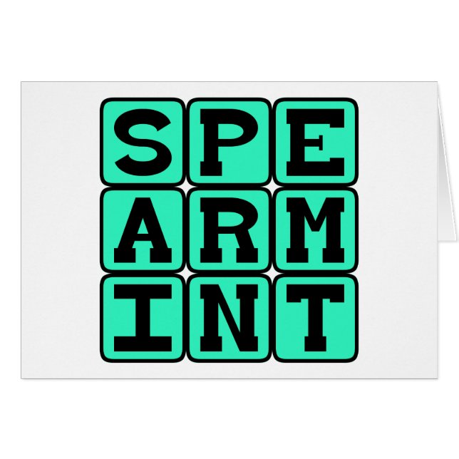 Spearmint, Zahnfleischaroma (Vorderseite (Horizontal))