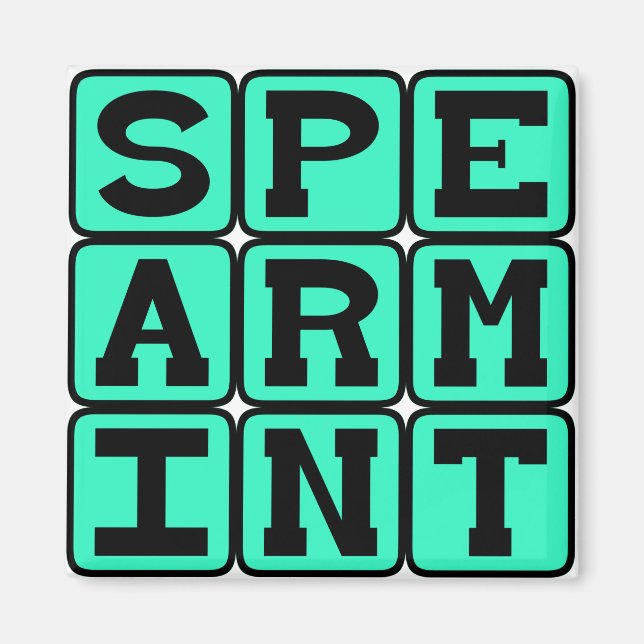 Spearmint, Zahnfleischaroma Magnet (Vorne)