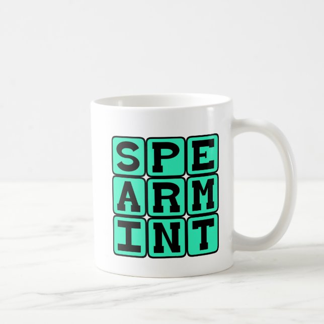 Spearmint, Zahnfleischaroma Tasse (Rechts)
