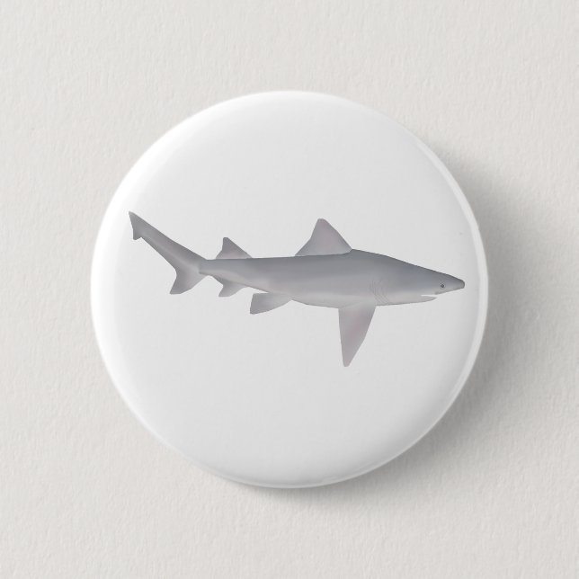 Spearzahnhai Button (Vorderseite)