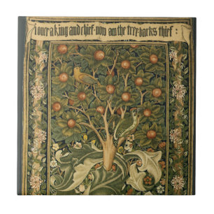 Specht von William Morris, Vintage Textilkunst Fliese