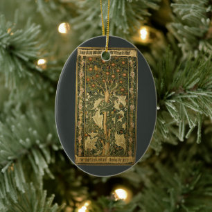 Specht von William Morris, Vintage Textilkunst Keramik Ornament