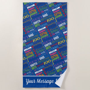 Special 100th Birthday Party Personalized Ohrts Strandtuch