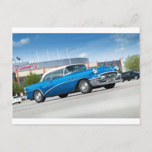Special 1955 Old Car Blue Classic Vintag Postkarte