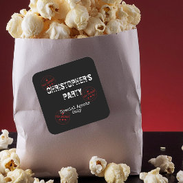 Special Agent / Spy Theme Top Secret Party Quadratischer Aufkleber