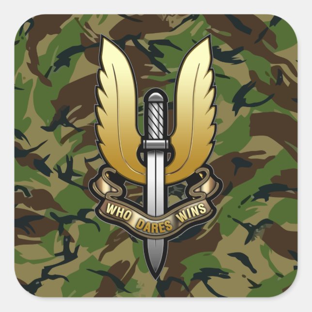Special Air Service (SAS) Quadratischer Aufkleber (Vorderseite)