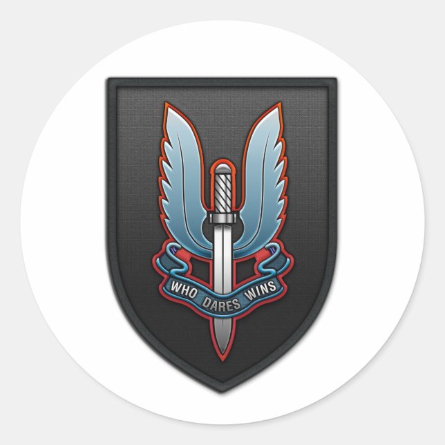 Special Air Service (SAS) Runder Aufkleber (Vorderseite)