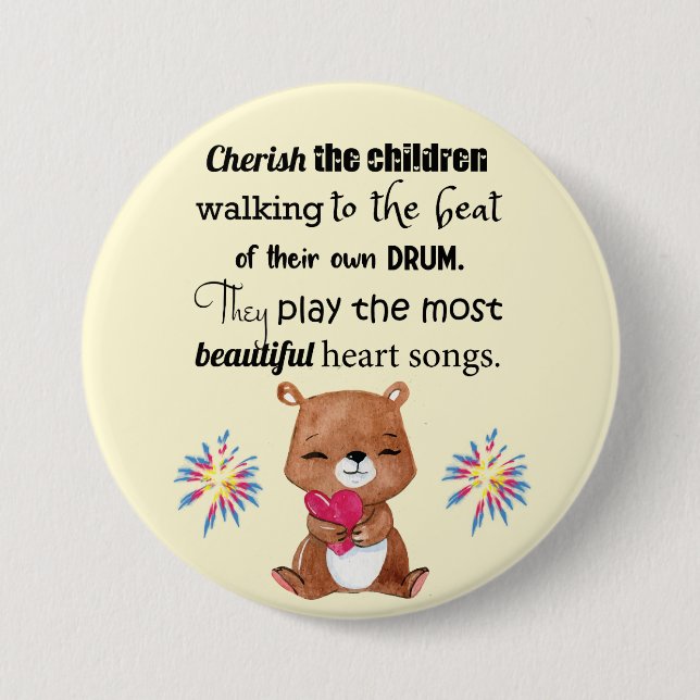 Special benötigt die inspirierend Kinder, Button (Vorderseite)