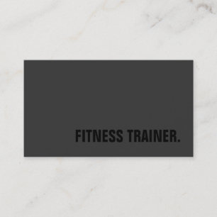Special Black Out Grau Fitness Trainer Trendy Visitenkarte