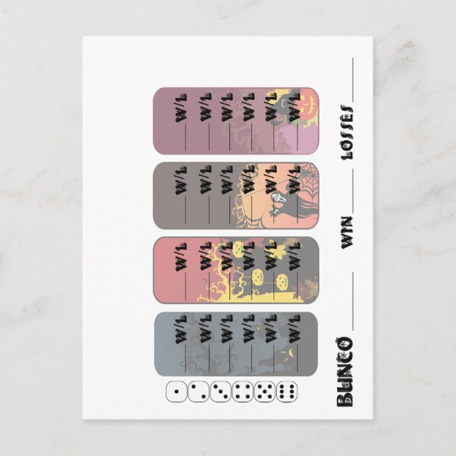 Special Bunco Post Card Einladungen (Vorderseite)