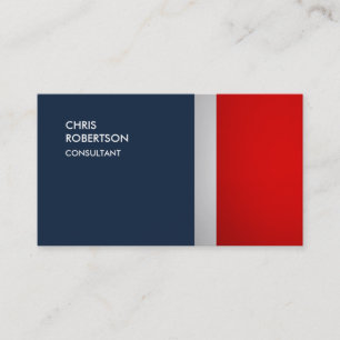 Special Colorful Red Gray Navy Blue Visitenkarte