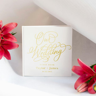 Special Day Editable Color Foil Wedding Guest Book Gästebuch
