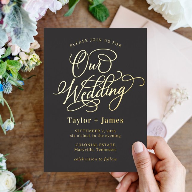 Special Day REAL FOIL Elegante Hochzeit Einladung (Von Creator hochgeladen)