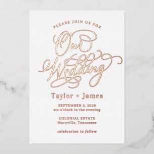 Special Day REAL FOIL Elegante Hochzeit Einladung