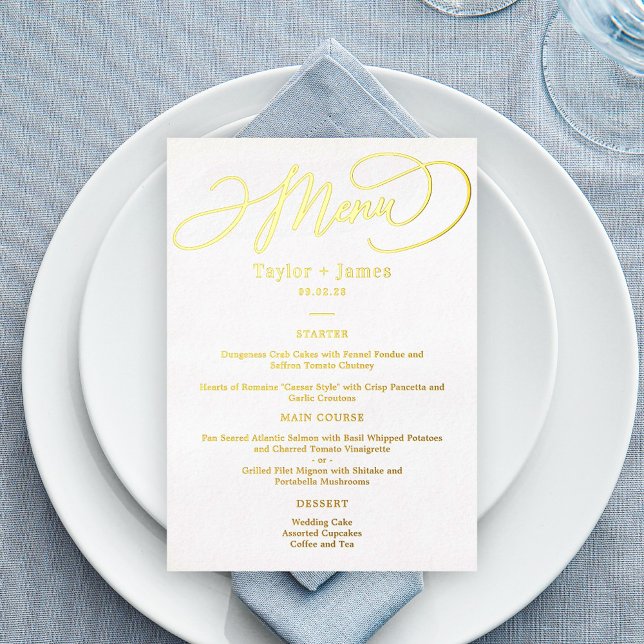 Special Day REAL FOIL Elegante Menu Karte (Von Creator hochgeladen)