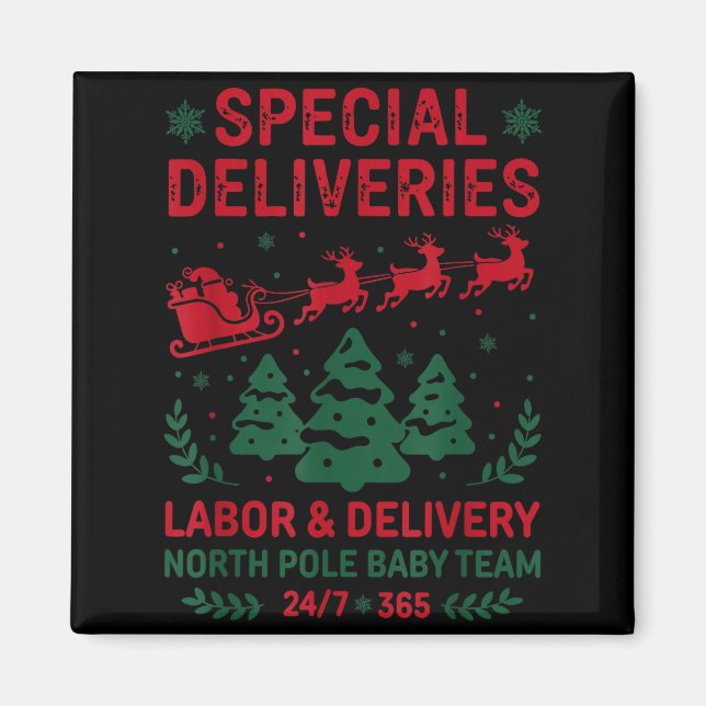 Special Deliveries Labor And Delivery Baby Nurse C Magnet (Vorne)