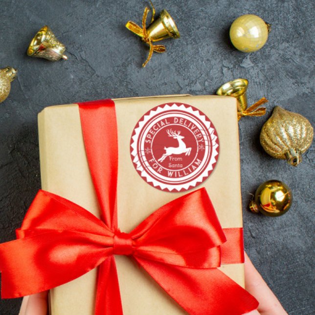 Special Delivery from Santa Sticker Custom Name  (Von Creator hochgeladen)