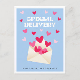 Special delivery Hearts Envelope Valentine's Day Postkarte