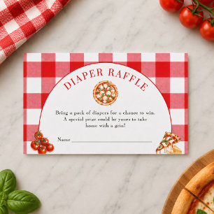Special Delivery Pizza Italian Windel-Raffel Mitteilungskarte