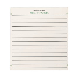 Special Dots Teacher Lined Paper From The Desk Of  Notizblock