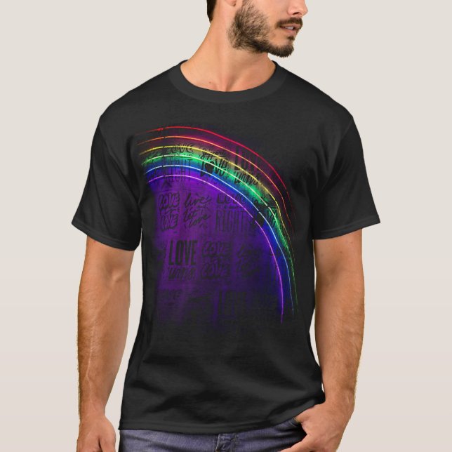 Special Edition Attraktiver Rainbow Style T - Shir T-Shirt (Vorderseite)
