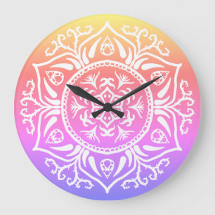 Special Edition Rosenn Mandala Große Wanduhr