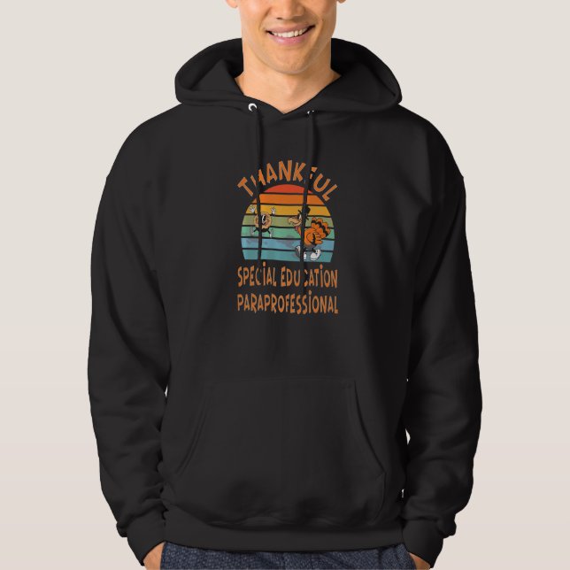 Special Education Paraprofessional Job  Thanksgivi Hoodie (Vorderseite)