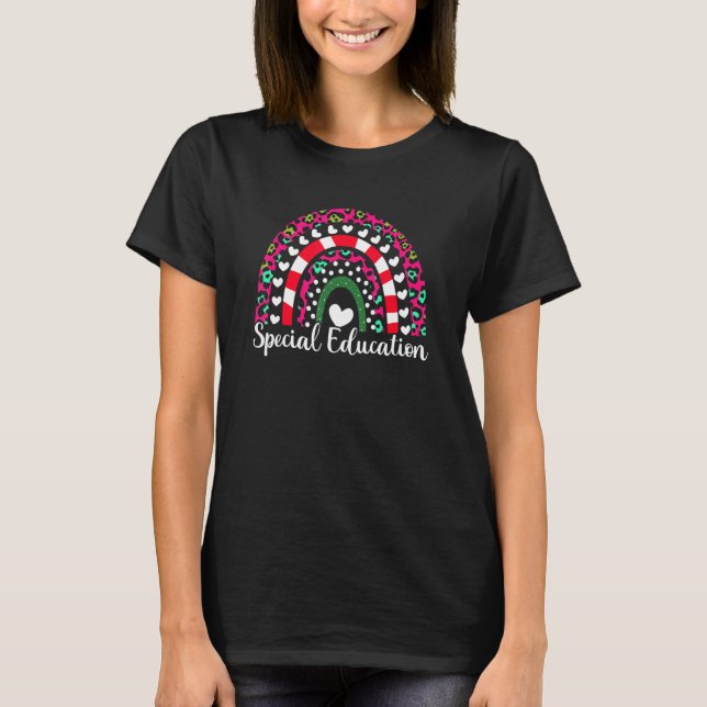 Special Education Teacher sped Christmas Rainbow L T-Shirt (Vorderseite)