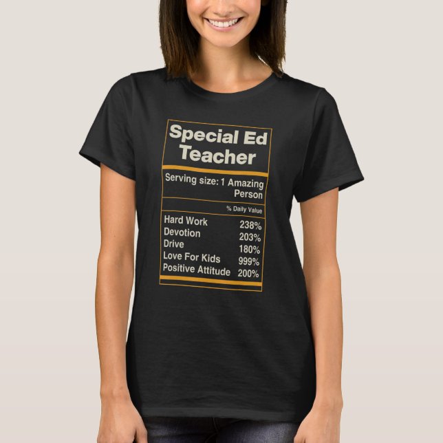 Special Education Teacher SPED Speducator Nutritio T-Shirt (Vorderseite)