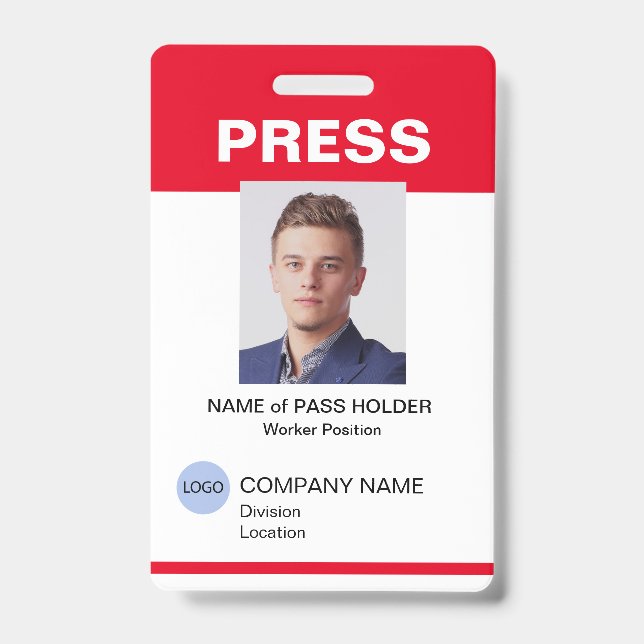 Special Event Guest Press Mitarbeiter I.D. Abzeich Ausweis (Vorderseite)